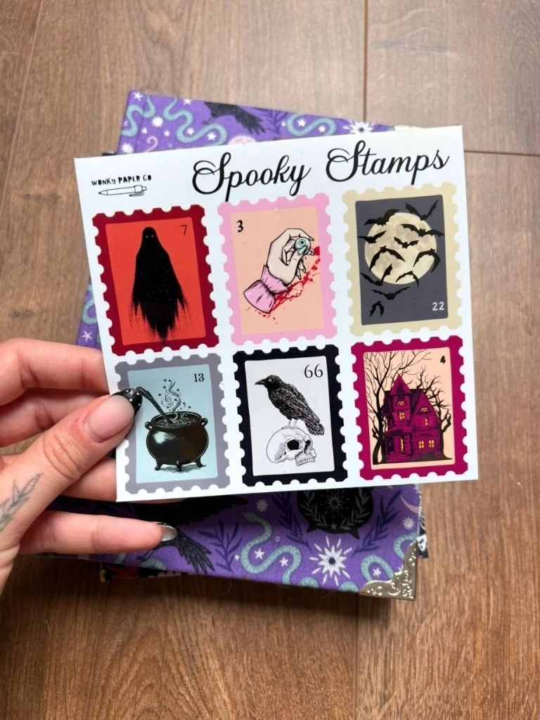 Spooky Stamp Vinyl Stickers | Halloween Horror Sticker Sheet