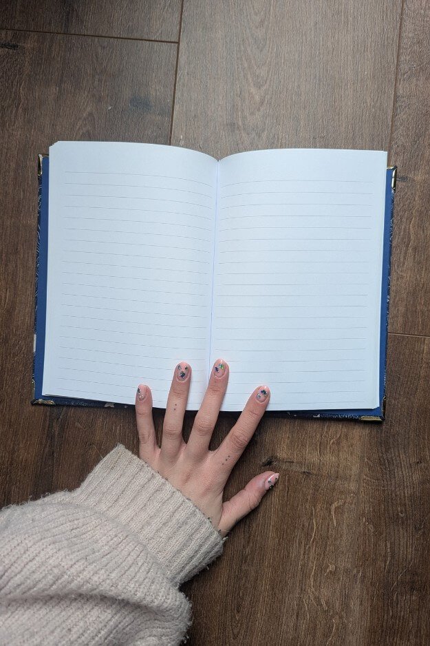 Handmade Hardback Notebook With Celestial Pattern
