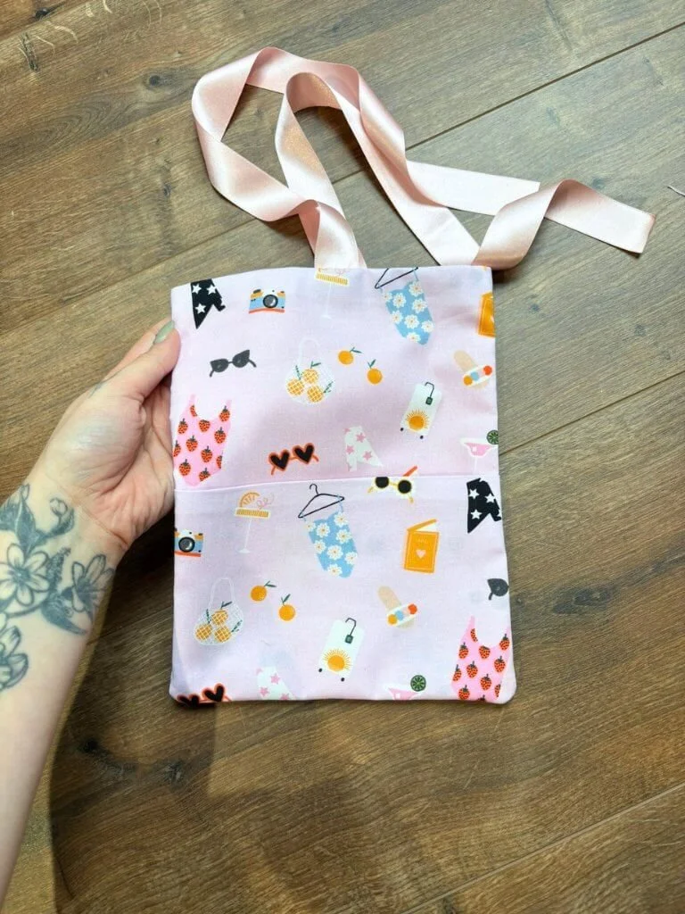 Handmade Pink Journal Sleeve With Summer Holiday Beach Print