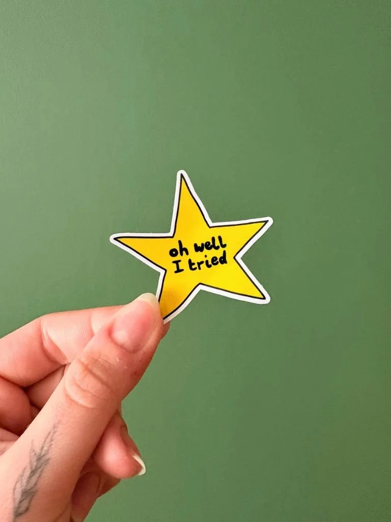 Gold Star For Trying Sticker