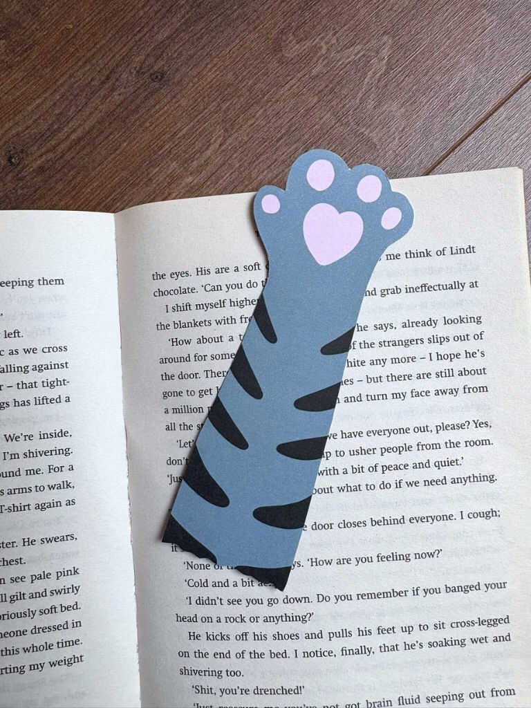 Cute Cat Paw Bookmark | Handmade Bookmark For Cat Lovers