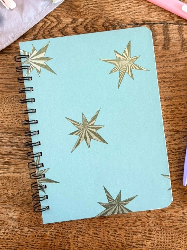 Star Burst A5 Journal - Handmade A5 Spiral Bound Notebook