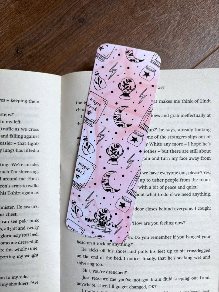 Handmade Mystical Double Sided Bookmarks | Pastel Pink Witchy Bookmarks