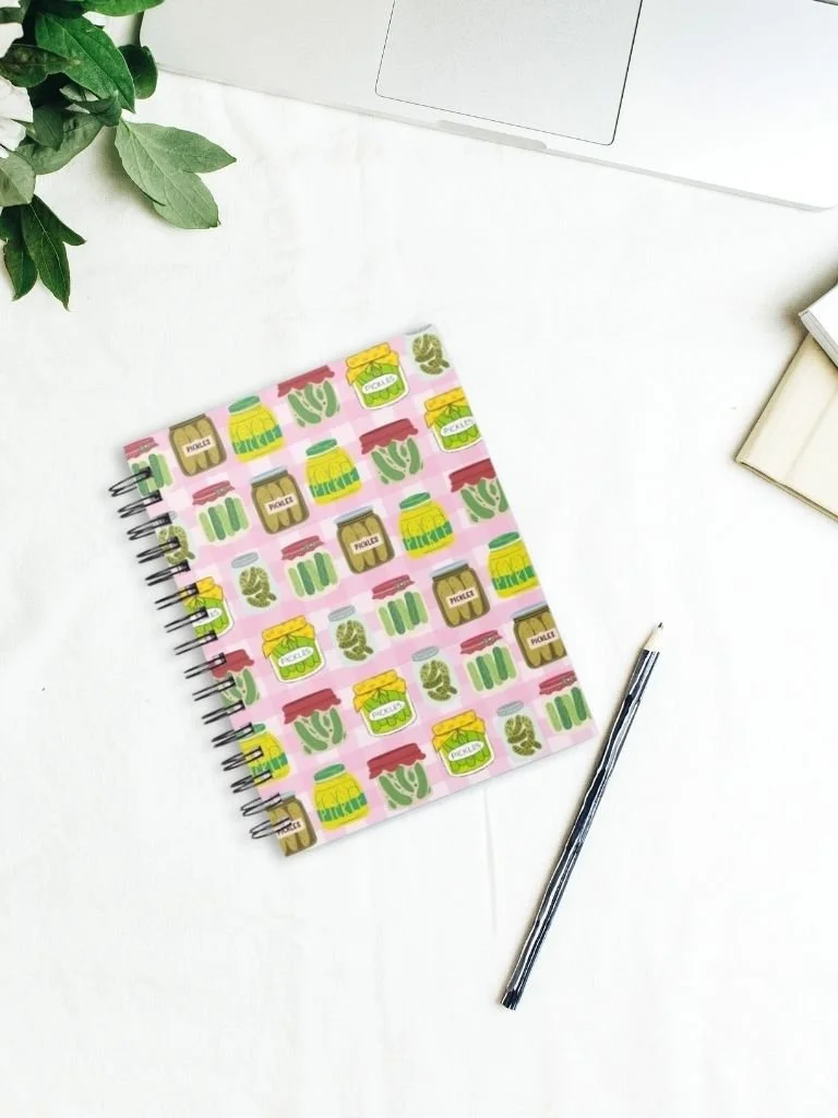 Handmade A5 Pickle Notebook - Spiral Bound Journal