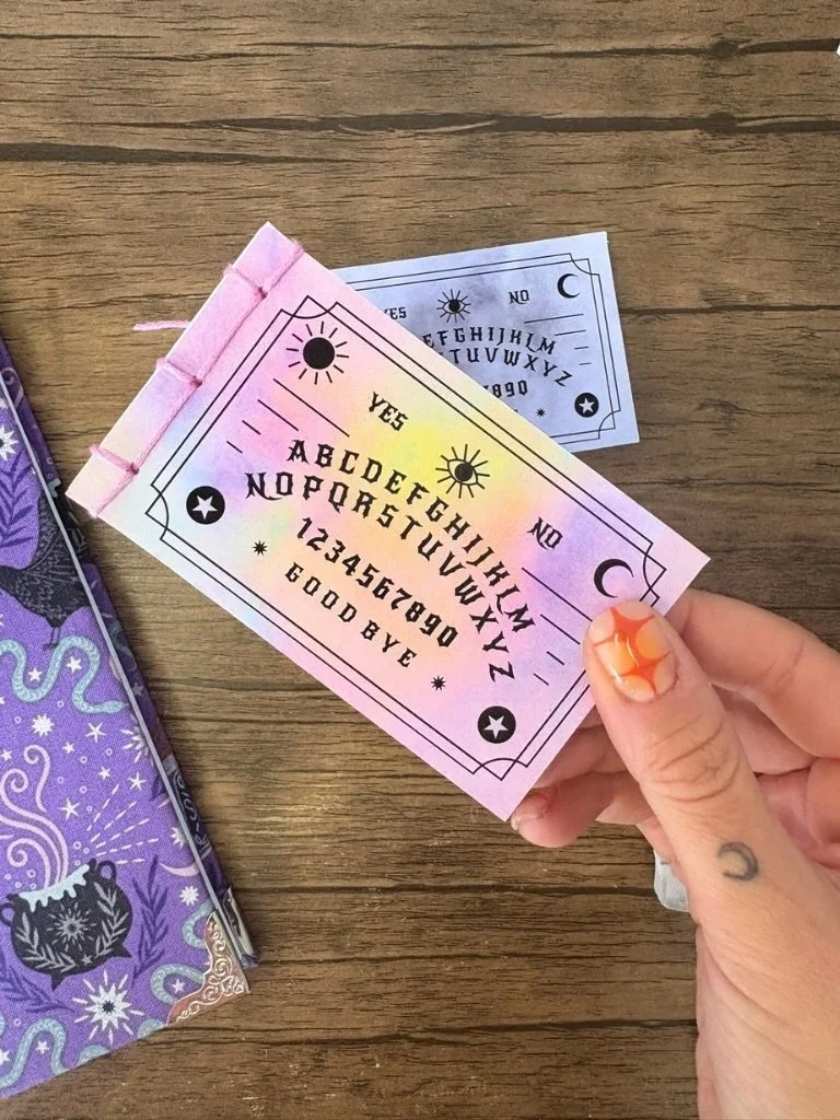 Mini Handmade Ouija Board Notebook | Halloween Stationery