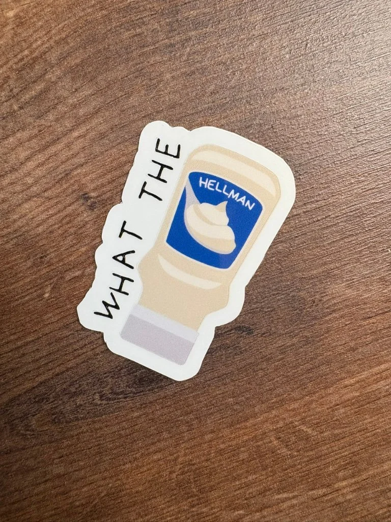 What The Hellman - Funny Pun Vinyl Sticker For Mayo Lovers