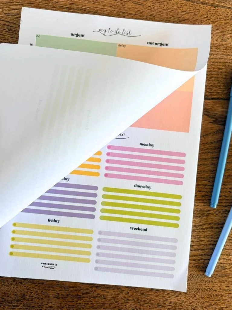 Eisenhower Weekly Tear Off Planner Pad