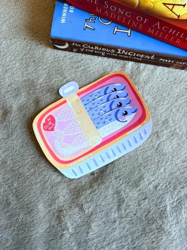 Handmade Bookmark Set of 4 Sardine Bookmarks