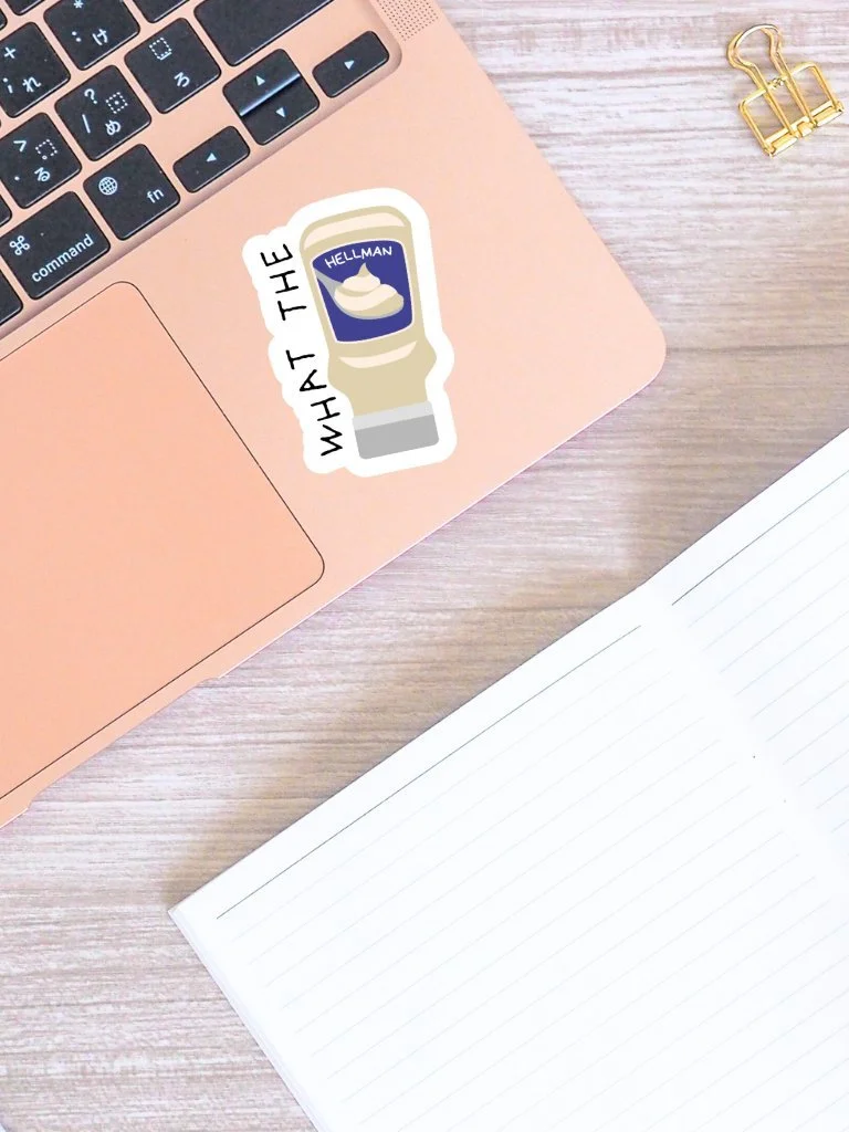 What The Hellman - Funny Pun Vinyl Sticker For Mayo Lovers