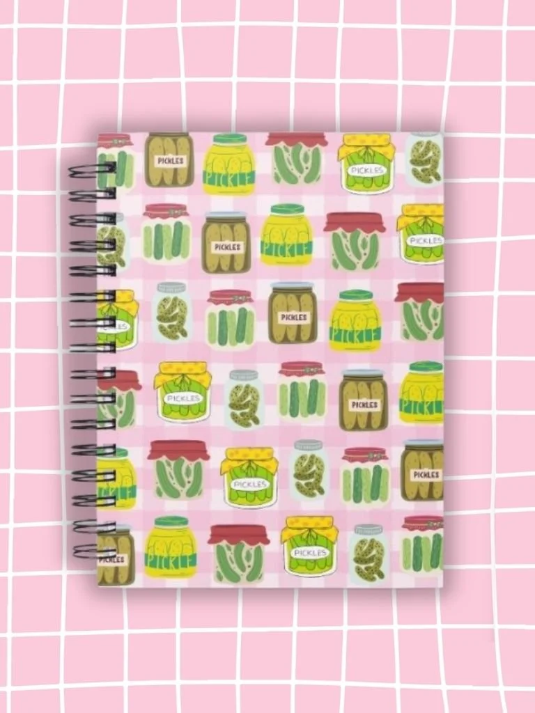 Handmade A5 Pickle Notebook - Spiral Bound Journal