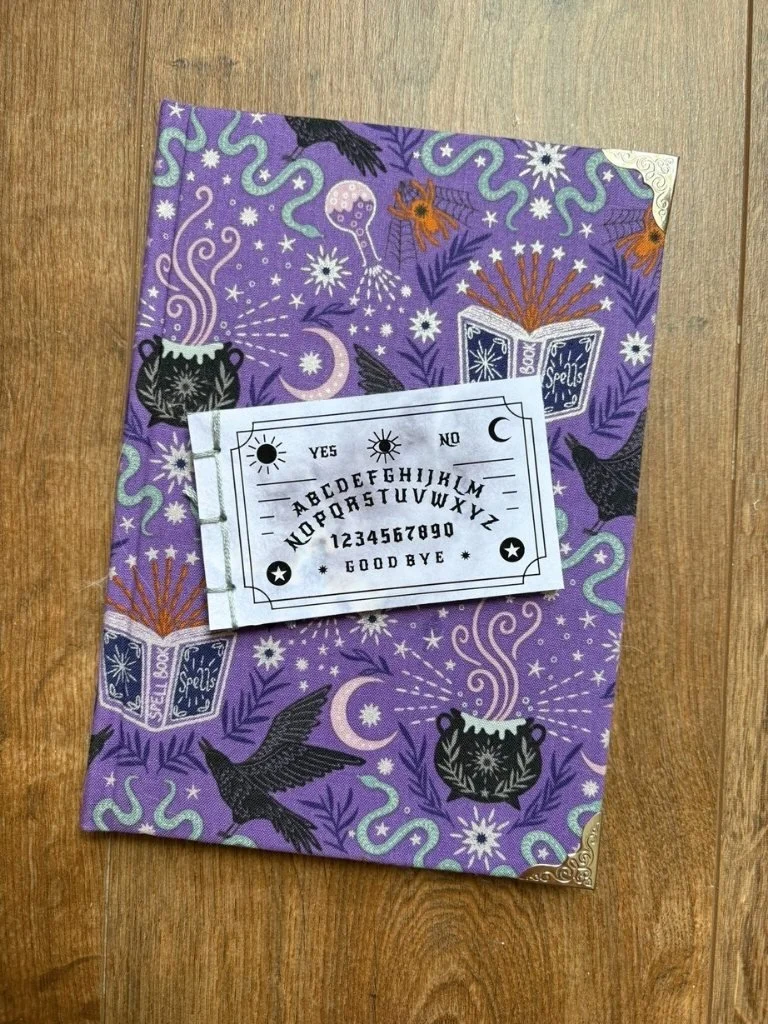 Mini Handmade Ouija Board Notebook | Halloween Stationery