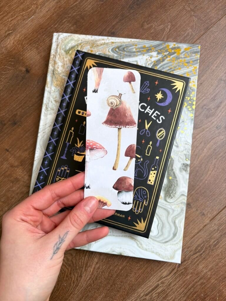 Handmade Mushroom Bookmark | Cute Handmade Bookmark With Mushroom And Snail Art