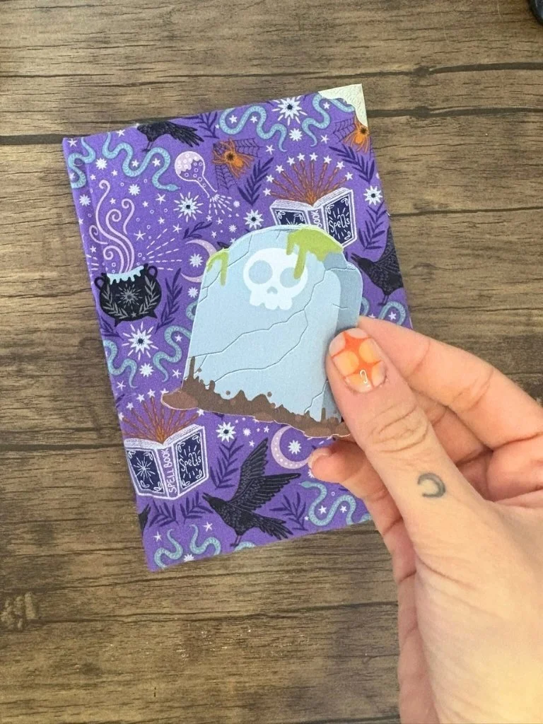 Handmade Tombstone Tear Off Memo Pad | Halloween Stationery