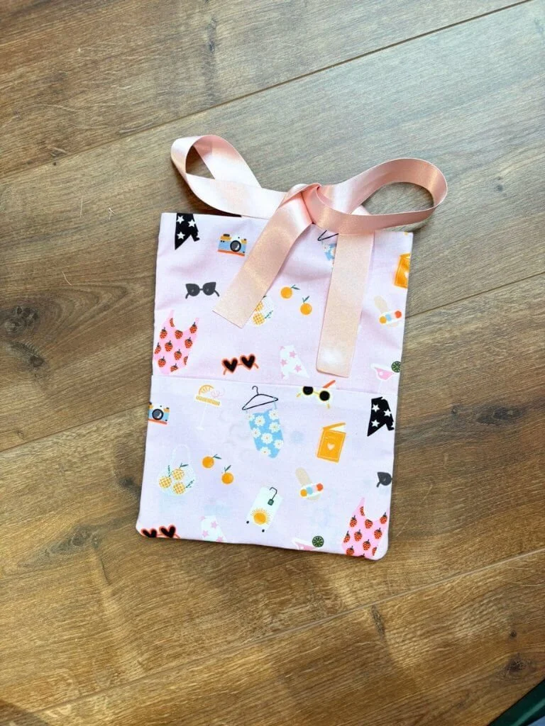 Handmade Pink Journal Sleeve With Summer Holiday Beach Print