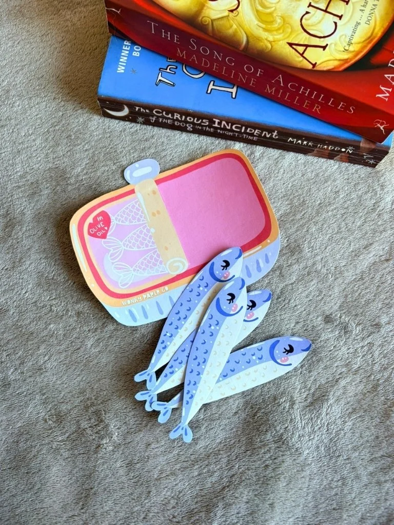 Handmade Bookmark Set of 4 Sardine Bookmarks