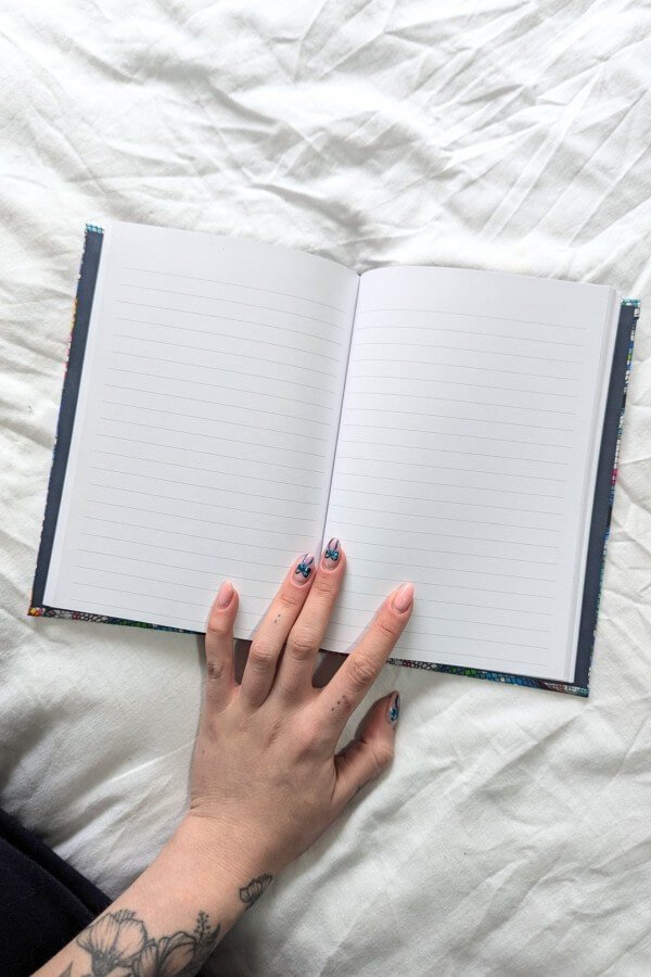 Handmade Hardback Notebook With Shimmery Disco Ball Cover