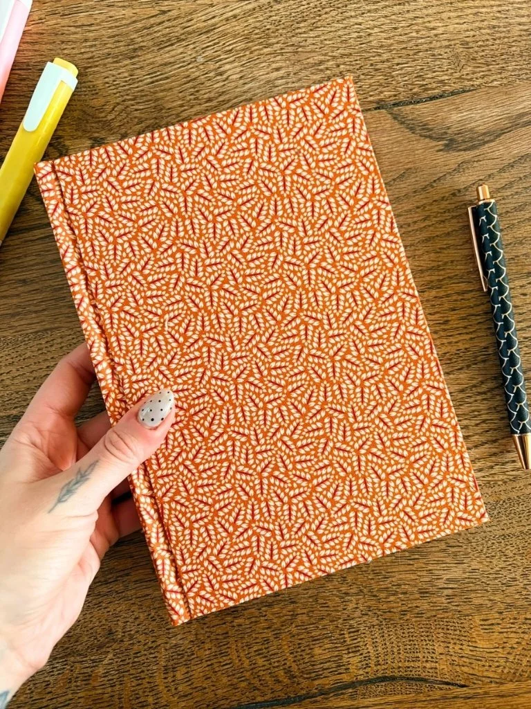 Autumn Leaves Handmade Lay Flat Journal