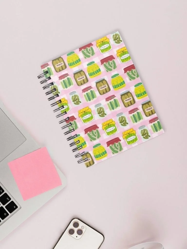 Handmade A5 Pickle Notebook - Spiral Bound Journal