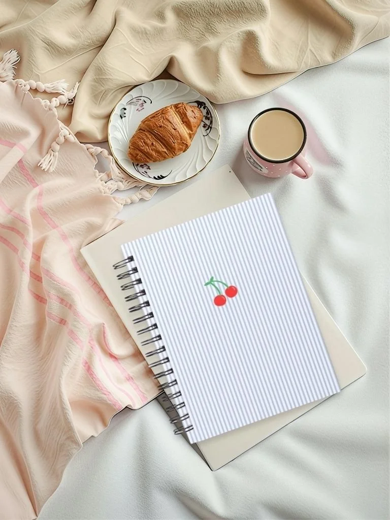 Cherry Stripes Spiral Notebook