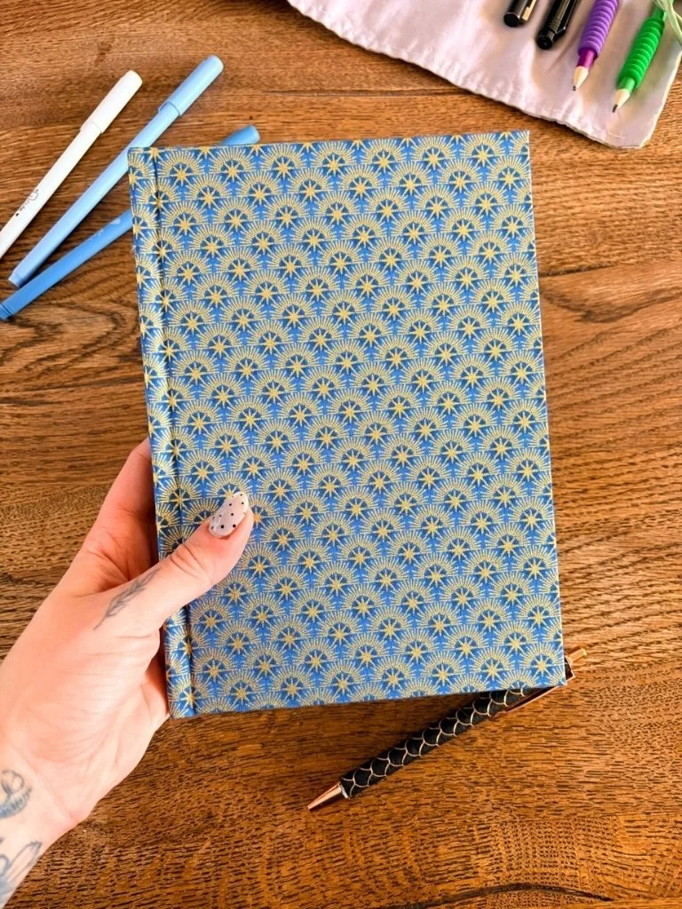 Golden Sun Hardcover Notebook - Handmade A5 Journal