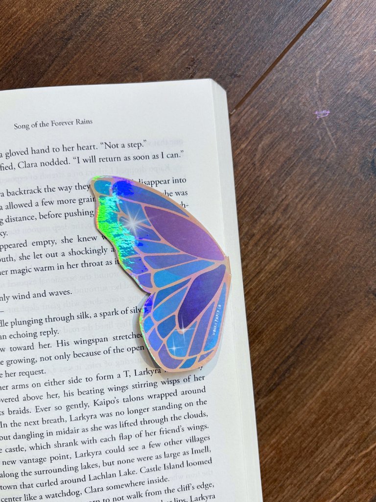 Magnetic Butterfly Bookmark - Handmade Butterfly Wing Magnetic Page Keeper