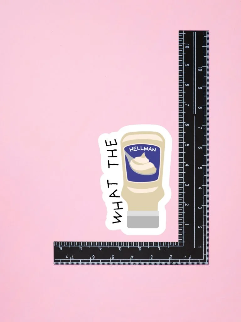 What The Hellman - Funny Pun Vinyl Sticker For Mayo Lovers
