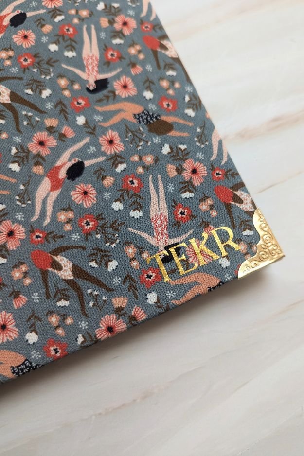 Handmade Hardback Notebook With Swimming Ladies In Bikinis