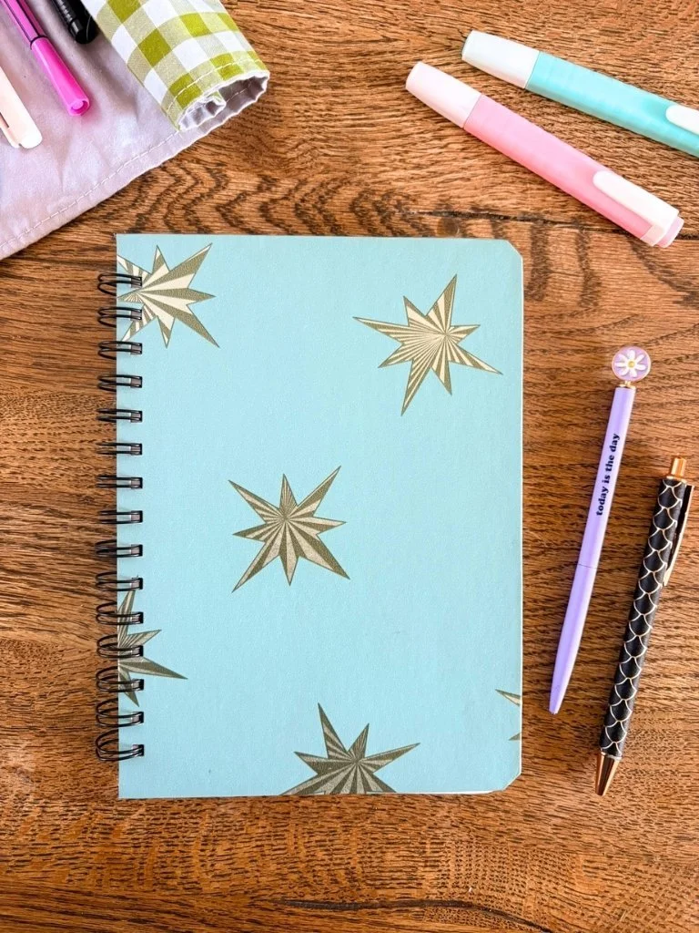 Star Burst A5 Journal - Handmade A5 Spiral Bound Notebook