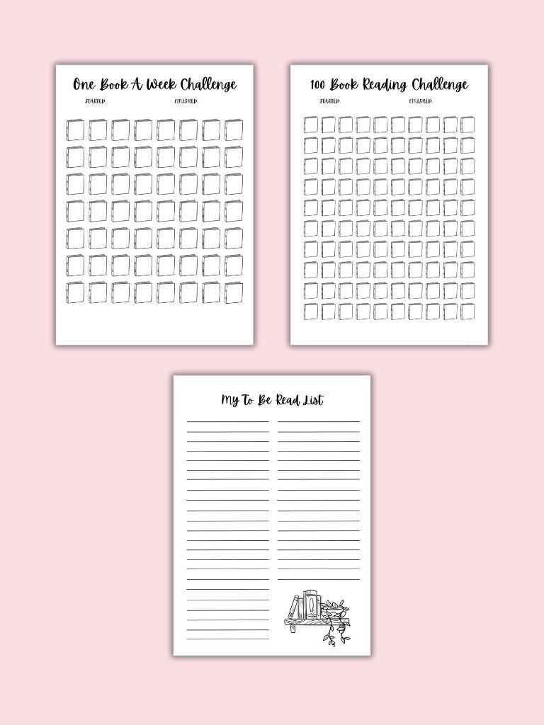 Downloadable Reading Journal PDF For Printing