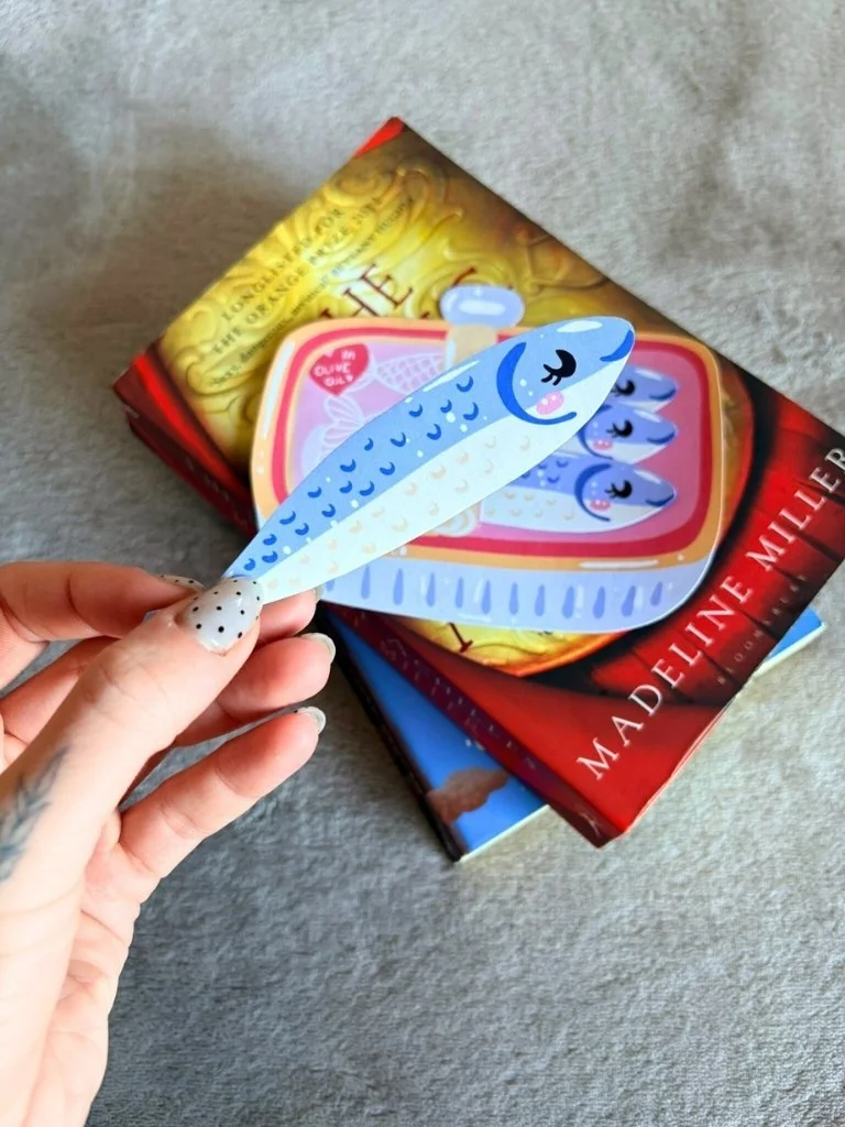 Handmade Bookmark Set of 4 Sardine Bookmarks