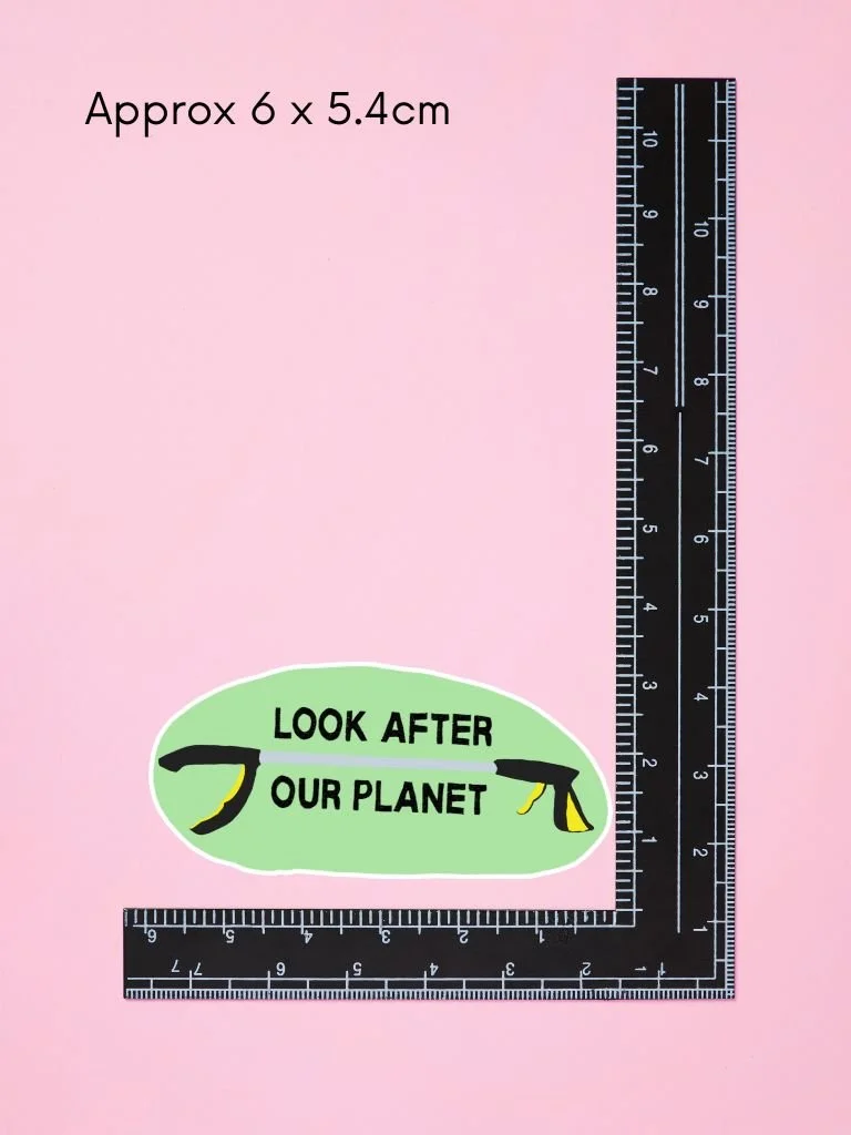 Hand Drawn Litter Picker Vinyl Sticker