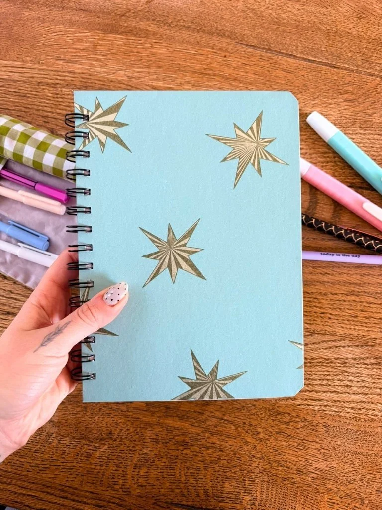 Star Burst A5 Journal - Handmade A5 Spiral Bound Notebook
