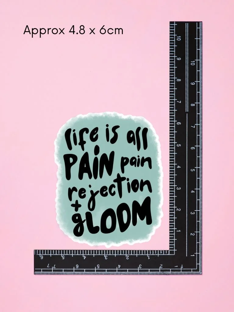 Funny Peep Show Quote: Hand Drawn Vinyl Sticker