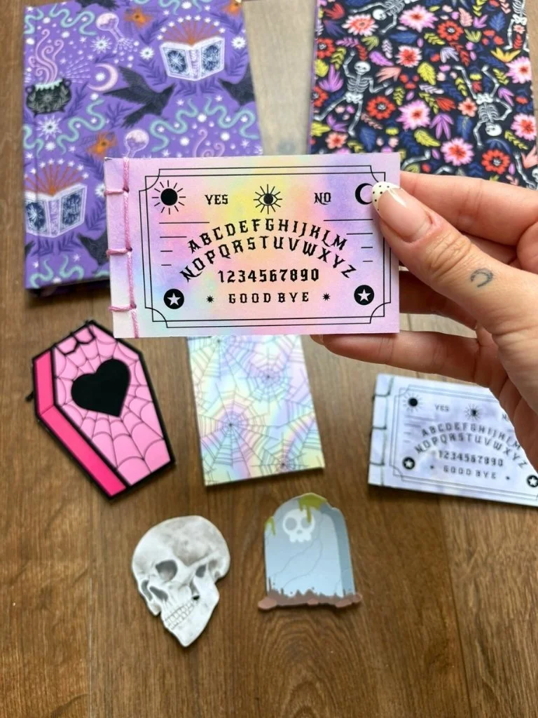 Mini Handmade Ouija Board Notebook | Halloween Stationery