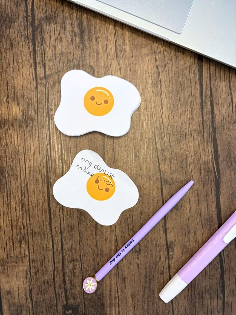 Fried Egg Memo Pad | Cute Kawaii Mini Notepad