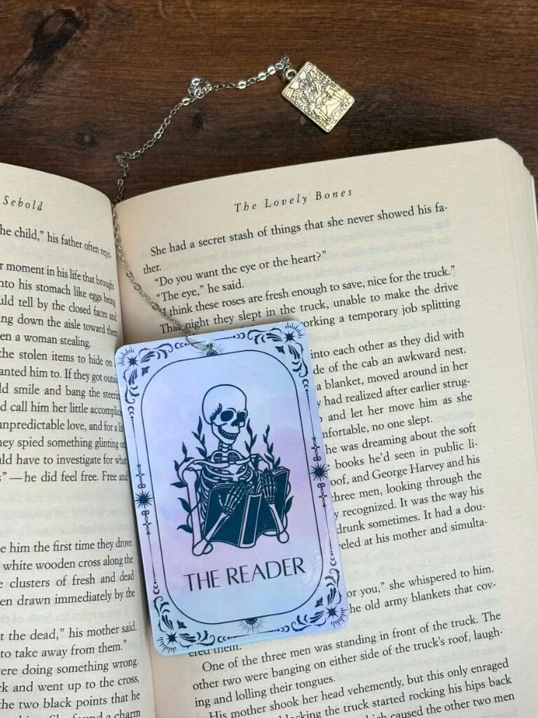 The Reader Tarot Card Bookmark With Charm