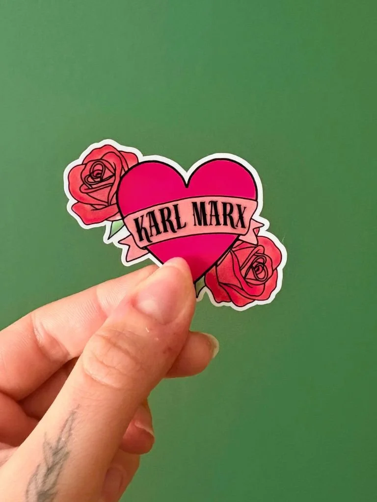 I Love Karl Marx Sticker