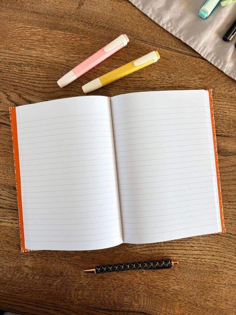 Autumn Leaves Handmade Lay Flat Journal