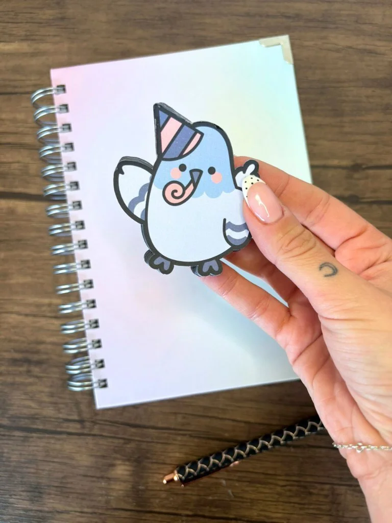 Cute Handmade Pigeon Memo Pad
