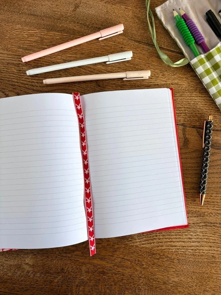 Pink And Red Coquette Notebook - Handmade A5 Hardcover Journal