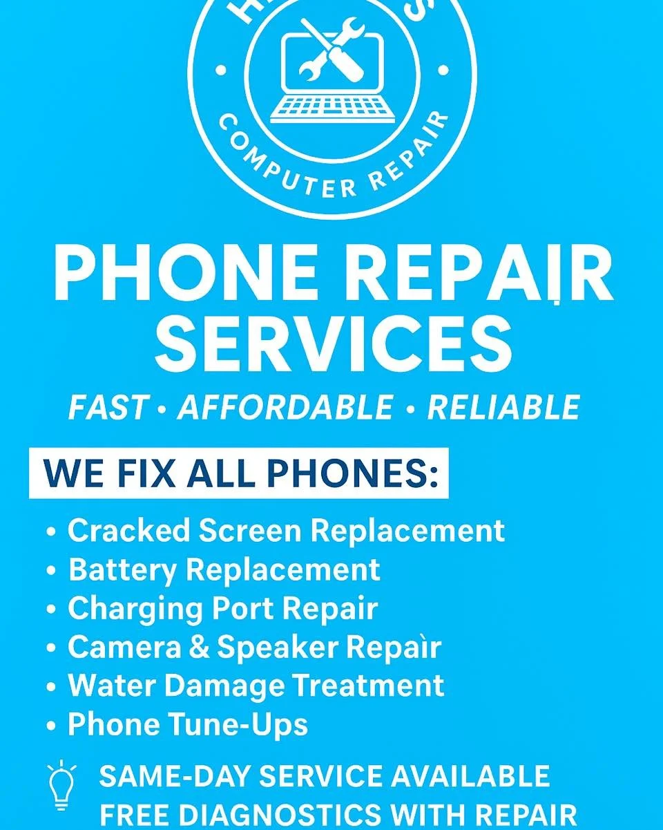 🚨 Cracked screen? Battery dying fast? 🚨
Don&rsquo;t wait &mdash; bring your phone to Helton&rsquo;s Computer Repair for same-day service and FREE diagnostics with repair.
📍 1011 E Main St, Alice, TX