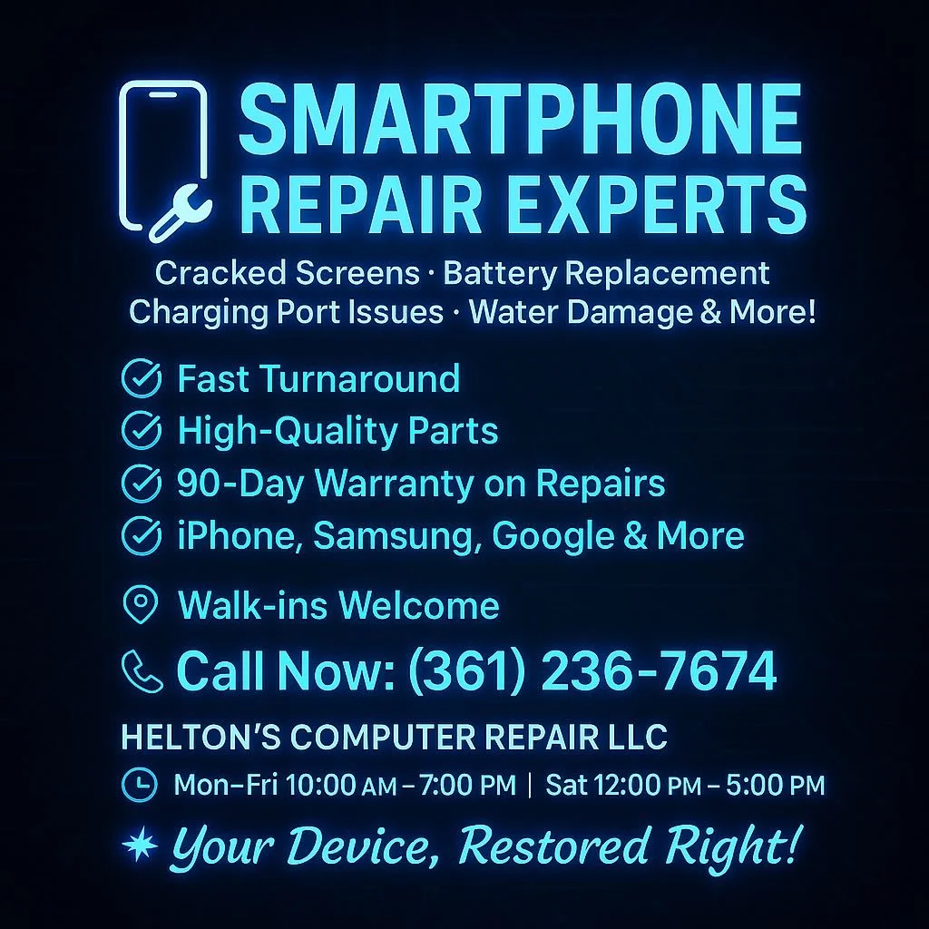 📱 SMARTPHONE REPAIR EXPERTS
🔧 Cracked Screens &bull; Battery Replacement &bull; Charging Port Issues &bull; Water Damage &amp; More!

✅ Fast Turnaround
✅ High-Quality Parts
✅ 90-Day Warranty on Repairs
✅ iPhone, Samsung, Google &amp; More!

📍 Walk