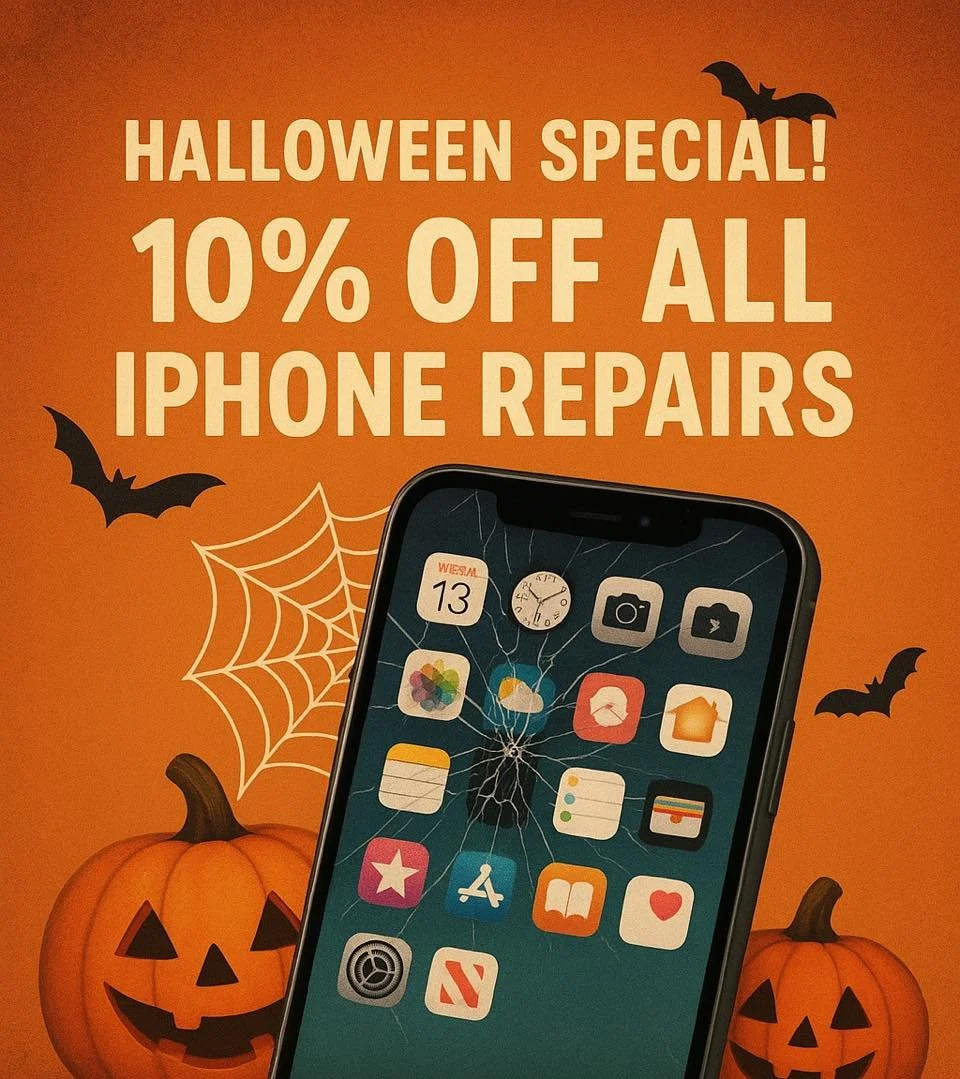 🎃👻 No Tricks, Just Fixes! 👻🎃
This Halloween season, let Helton’s Computer Repair bring your devices back from the dead! 💀📱💻
🕸 Phones • Laptops • Tablets • Game Consoles
🕷 10% Off All Repairs
🕷 Free Diagnostics
🕷 Same-