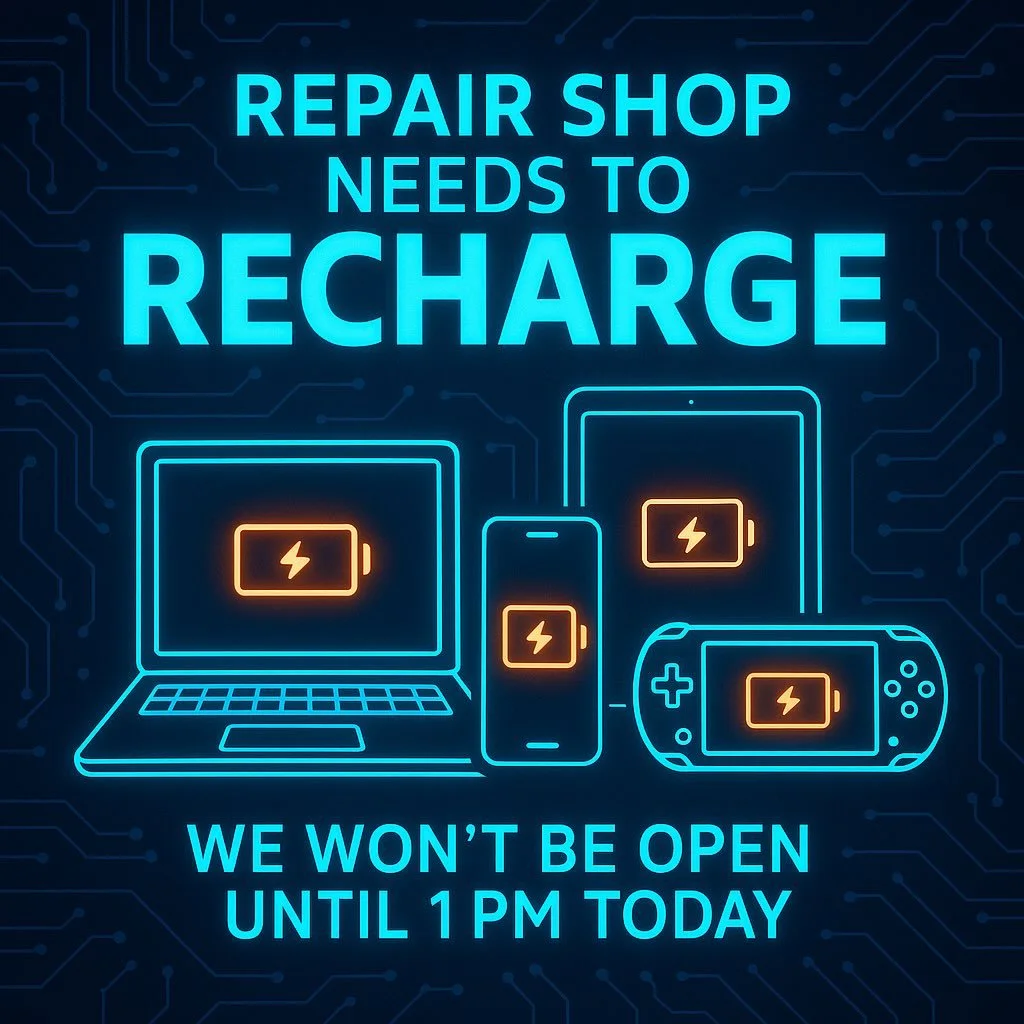 ⚡️ System Update in Progress&hellip;
Helton&rsquo;s Computer Repair LLC will be opening at 1:00 PM today. We&rsquo;re running a quick &ldquo;morning reboot&rdquo; so we can operate at full performance for the rest of the day.

Thanks for your patienc