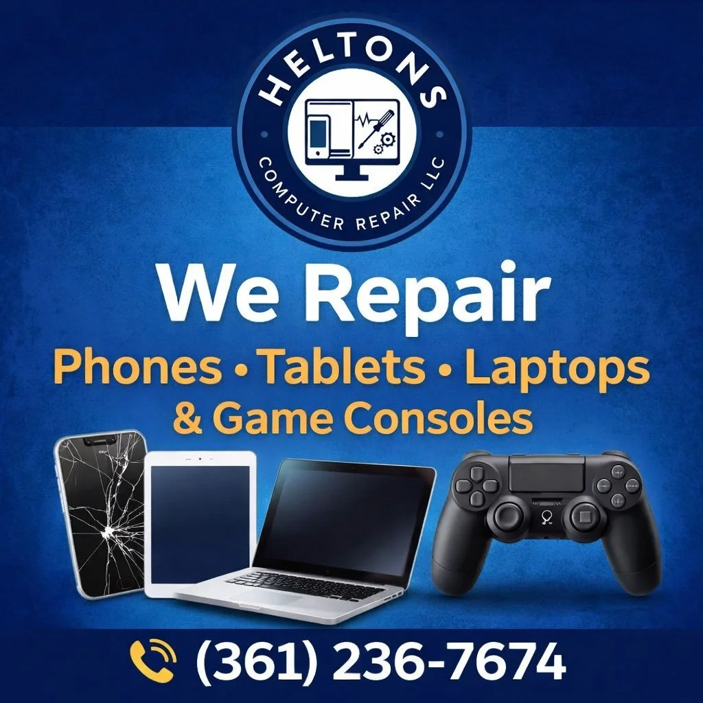We Repair 📱 Phones,♟️ Tablets, 💻 Laptops &amp; 🎮 Game Consoles

📱 Cracked screen?
💻 Computer running slow or won&rsquo;t turn on?
🎮 Game console not working?

At Helton&rsquo;s Computer Repair LLC, we fix it right &mdash; no gimmicks, no upsell
