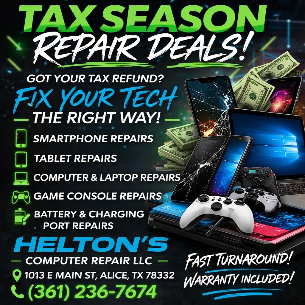 💸 TAX SEASON SPECIAL IS LIVE 💸
Use your refund the RIGHT way 👇

🔥 LIMITED TIME DEALS 🔥
📱 $10 OFF Smartphone Repairs
📲 $10 OFF Tablet Repairs
🔋 $10 OFF Battery Replacements

No gimmicks. No BS. Just solid repairs.
✔ Same-Day Service Available
