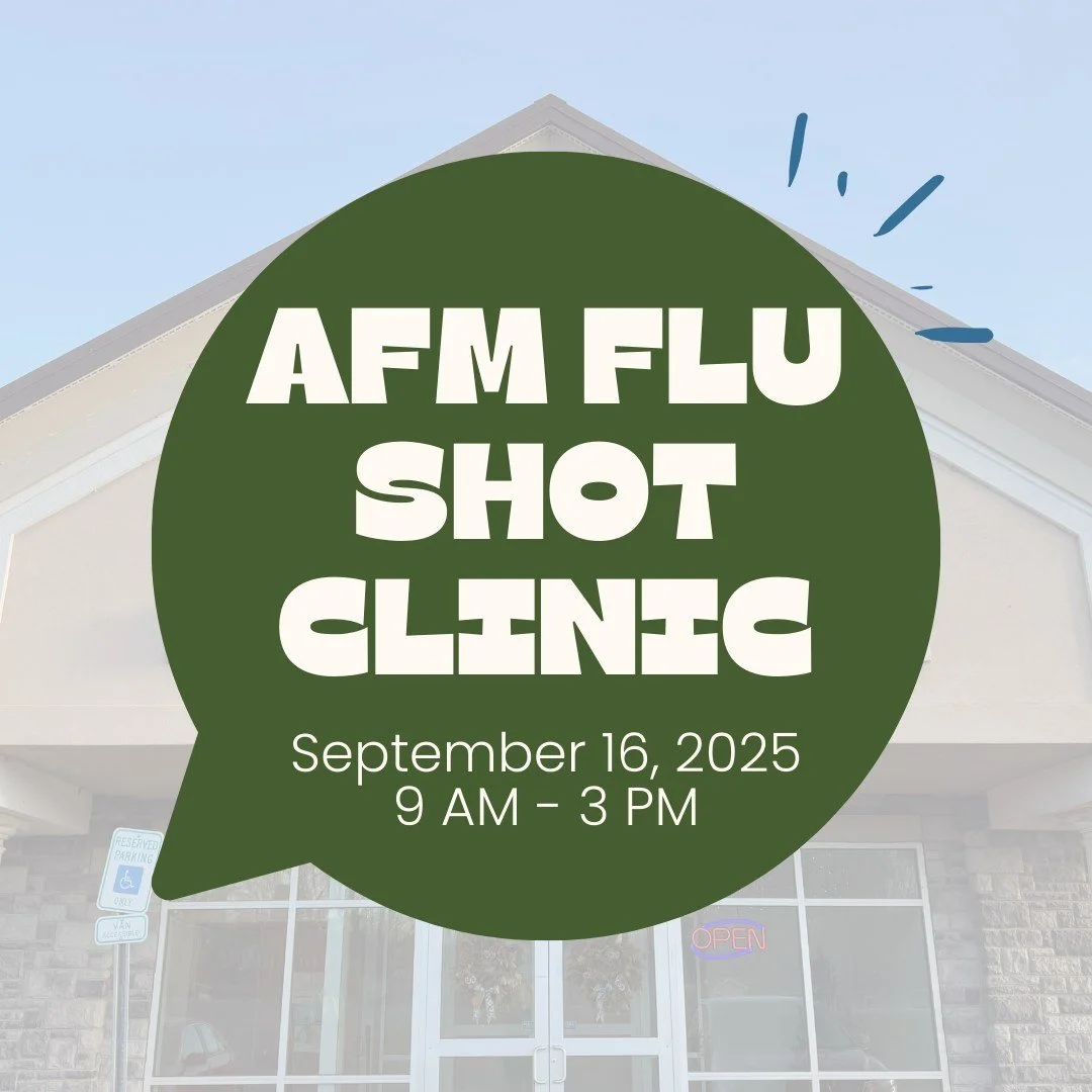 ⚠️Mark your calendars! AFM is having a flu shot clinic! All patients with AFM are welcome to attend on that day. Please bring your current insurance card and ID. This clinic will run while supplies last.