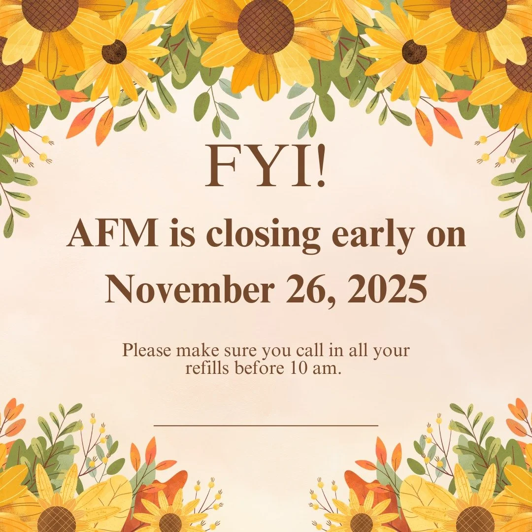Check now and make sure your refills are called in to the office, or send your provider a portal message. 🍂🐿
