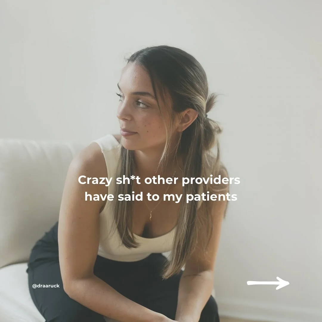 I feel so honored that people feel secure enough to share these experiences with me. 

But they still make my blood boil. 

It is not lost on me that as a doctor, one comment I make can stick with someone forever. 

I still remember one doctor tellin