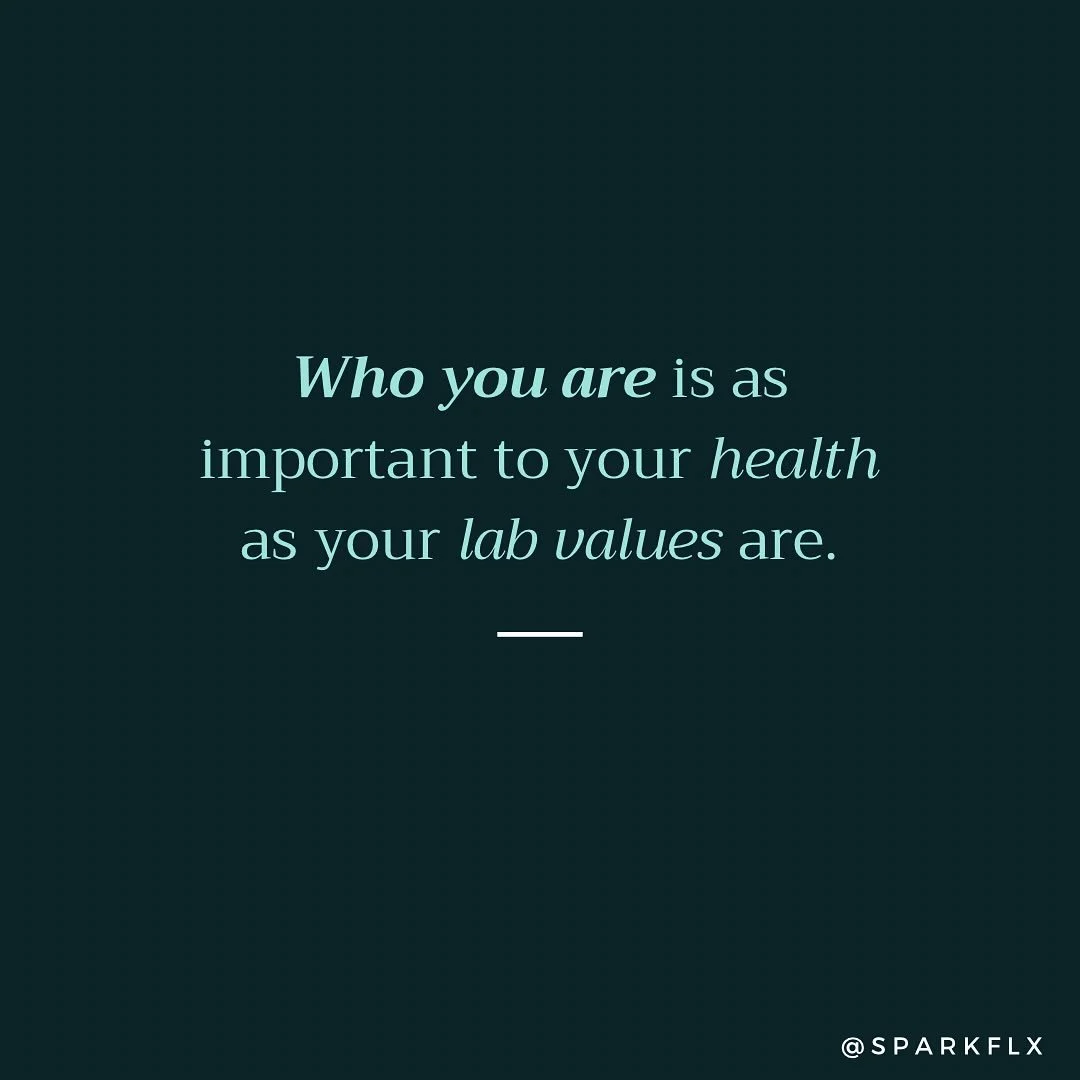 The way you interact with the world, how those things affect you, your relationships, your temperament, your emotions, how you treat others&hellip;

All of these things matter and impact your physiology. 

You are so much more than just your lab valu